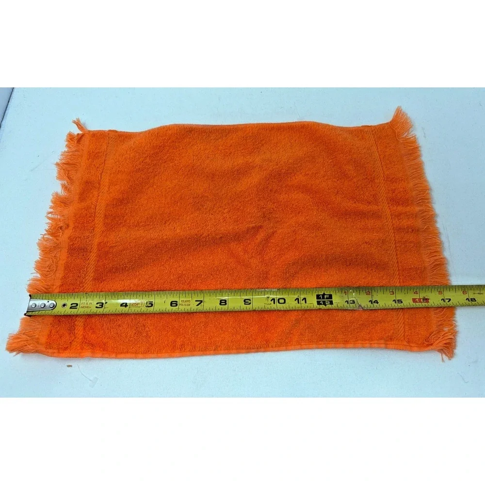 Vintage Groovy Orange Butterfly 6pc Towel Set Cannon JC Penney Utica Rare